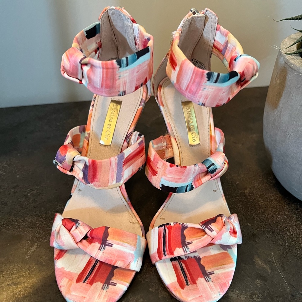 Louise et Cie Multicolor Strappy Heels